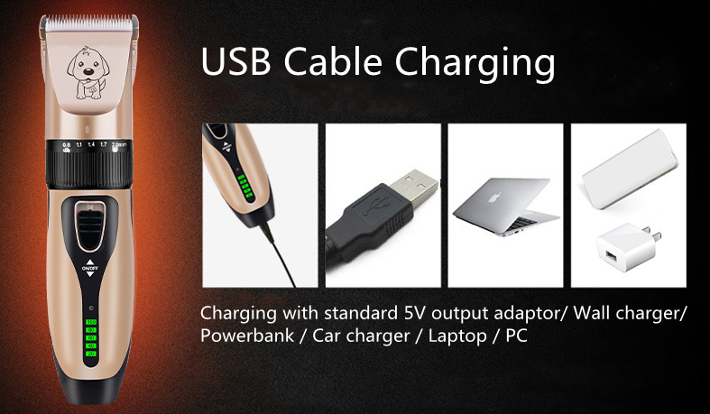 Tông đơ cắt lông thú cưng không dây USB C28